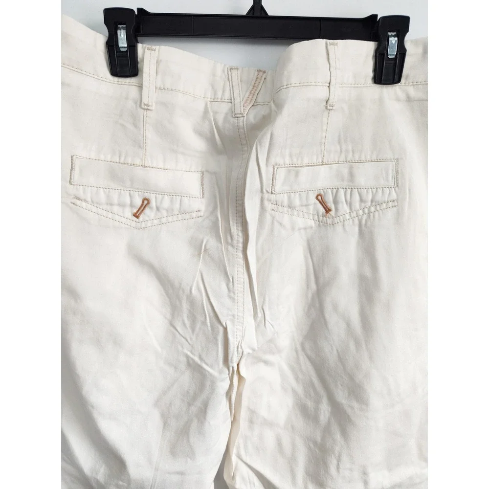 New Pilcro Barrel Pants 30 Patchwork Chino Ivory Relaxed Cotton Anthropologie